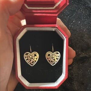 Brighton Contempo Elegant Heart-Shaped Silver Earrings